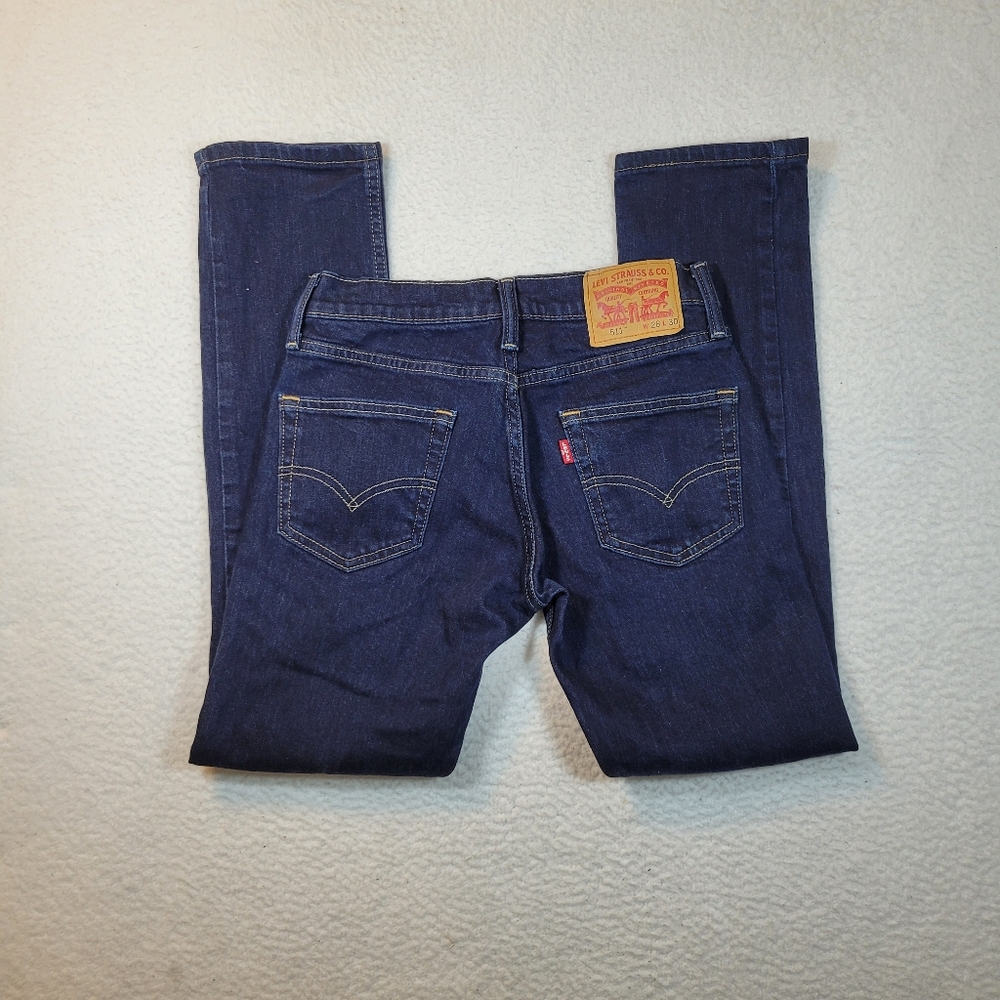 Levi's 511 Blue Jeans Men's  (28x30) Low Rise Straight Leg Dark Wash